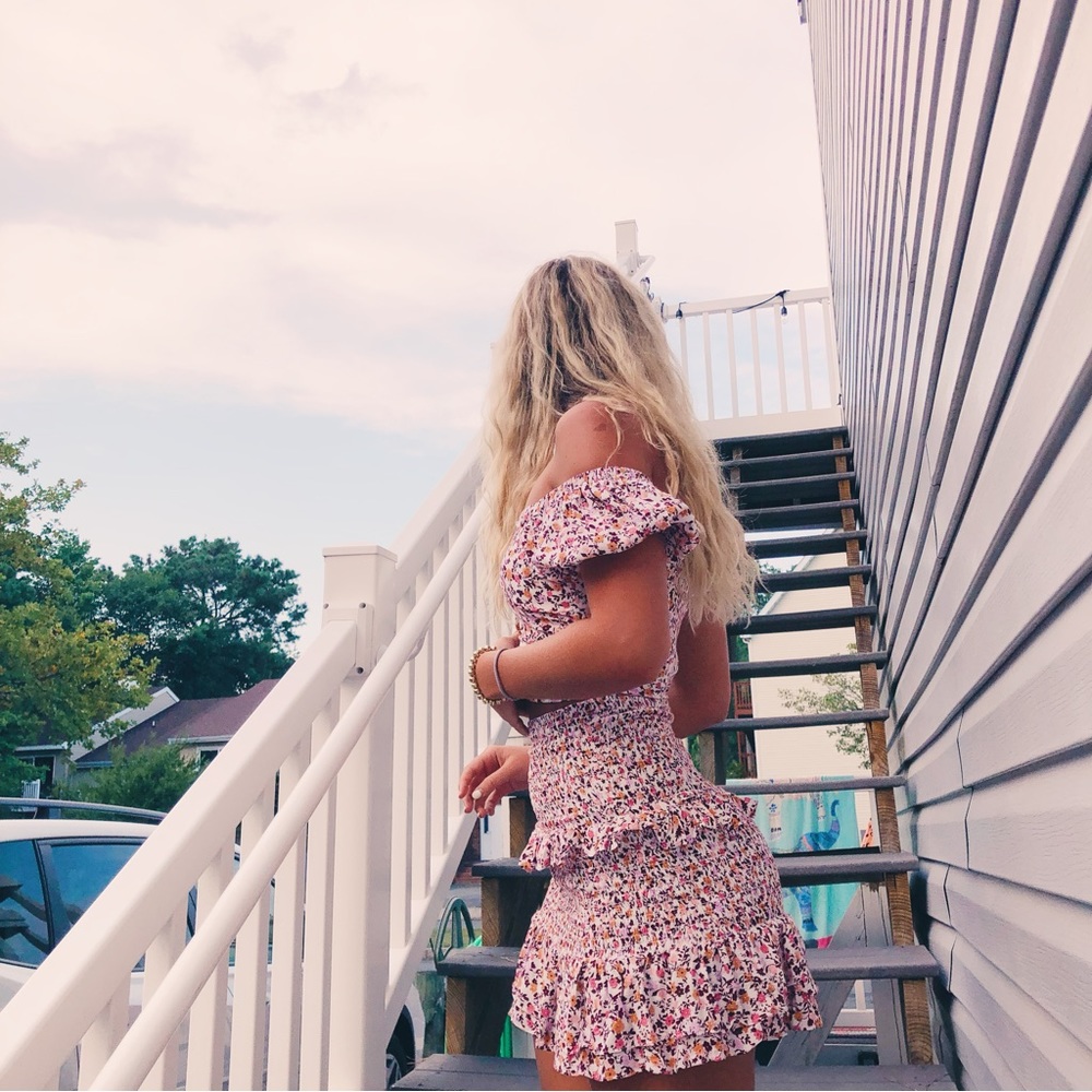 Floral, cut-out dress